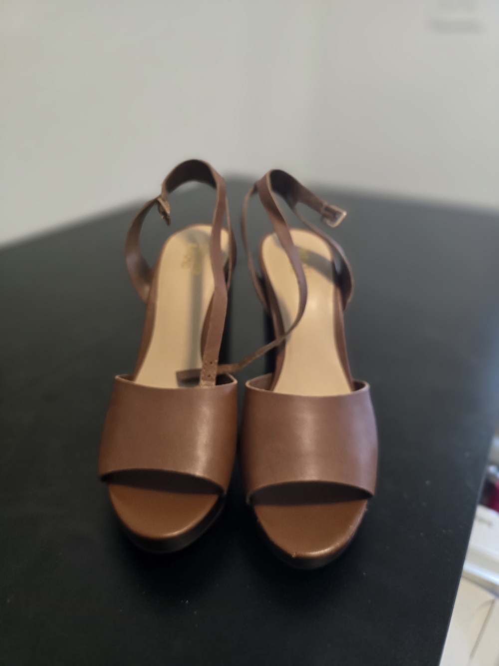 Women’s Brown Platform Open-Toe Ankle Strap Sandals